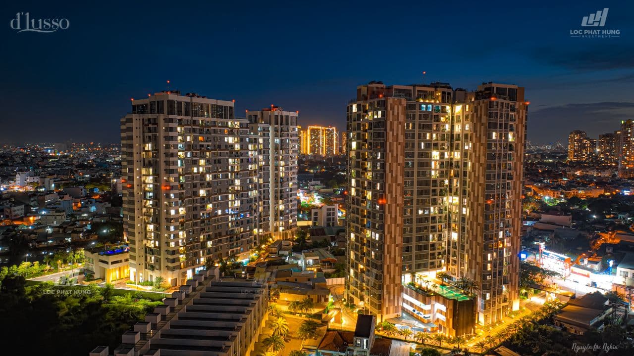 Ban đêm rất đẹp tại chung cư Dlusso Quận 2