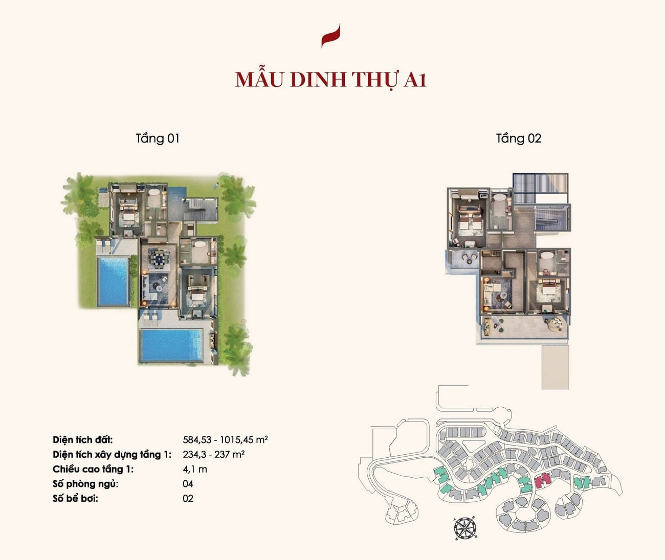 Thiết Kế Dinh Thự Pacific Lagoon Và Aqua Bay