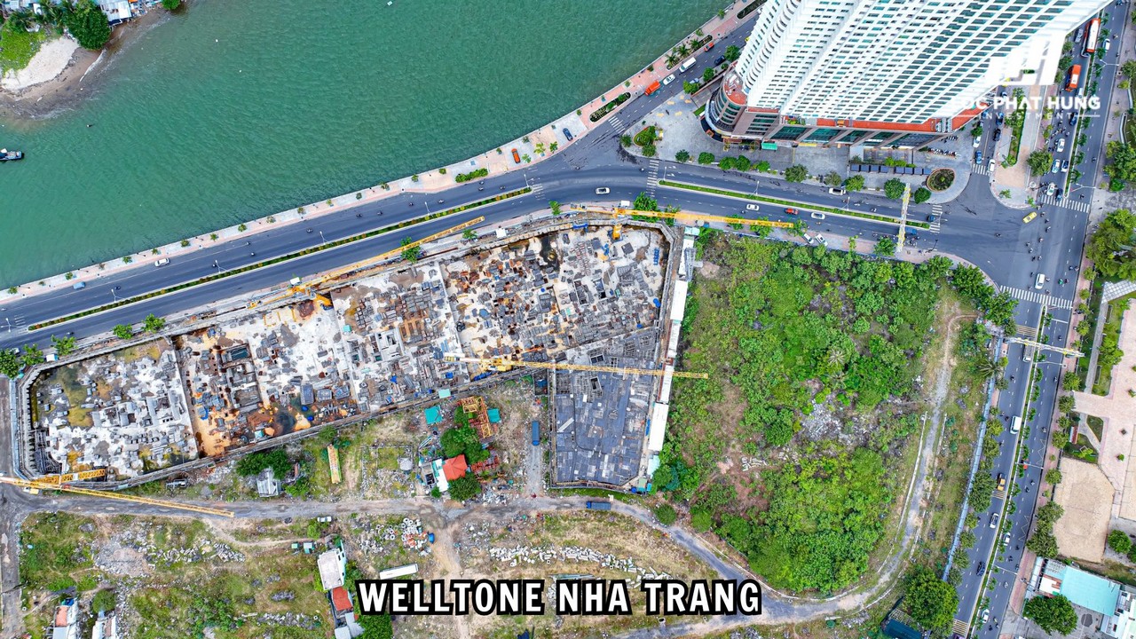 Tiến độ xây dựng Welltone Nha Trang tháng 10.2023