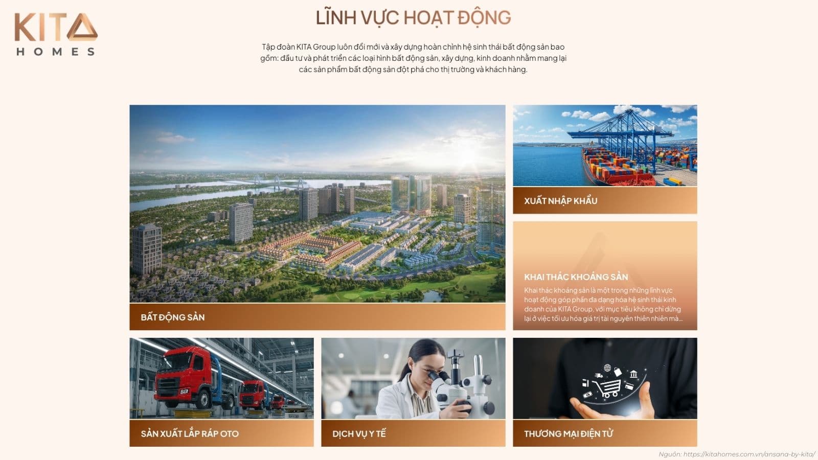 Giới thiệu Tập đoàn Kita Group - Chủ đầu tư uy tín đứng sau dự án căn hộ Ansana by Kita