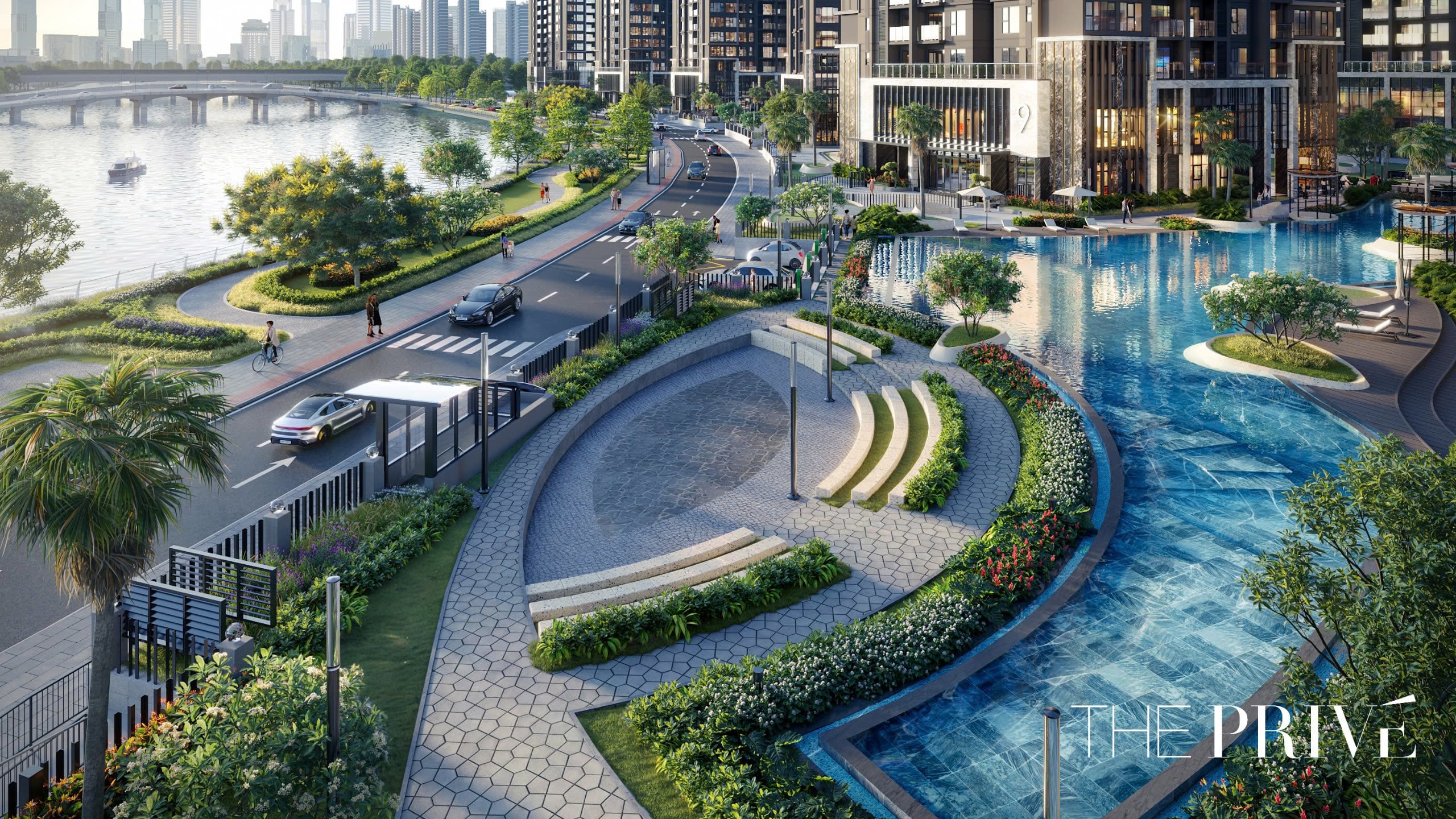 Công viên bên sông tại dự án The Privé Thủ Đức