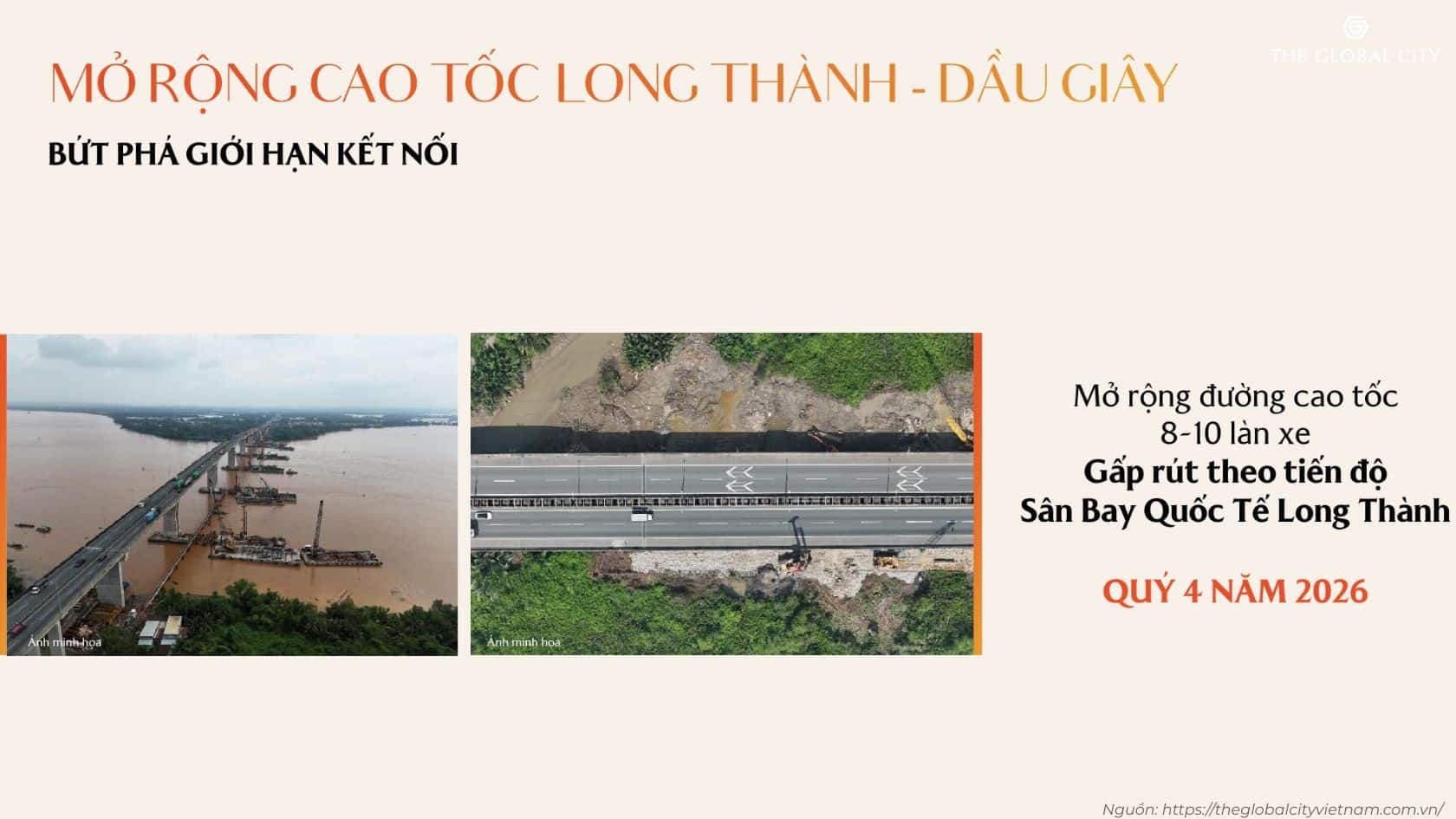 Dự án mở rộng cao tốc Long Thành - Dầu Giây lên 8-10 làn xe giúp bứt phá giới hạn kết nối