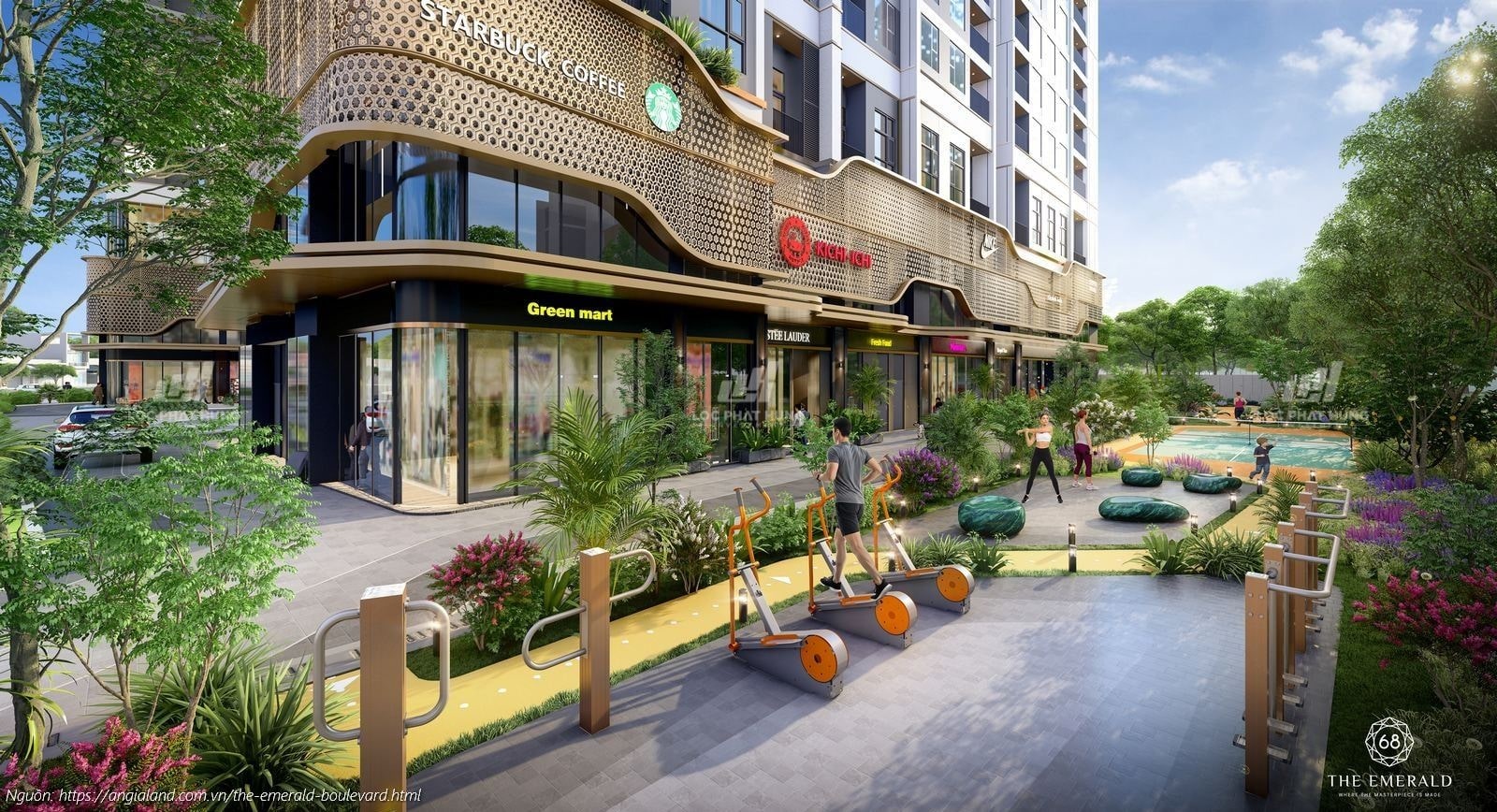 Khu thể thao dự án căn hộ chung cư The Emerald Boulevard