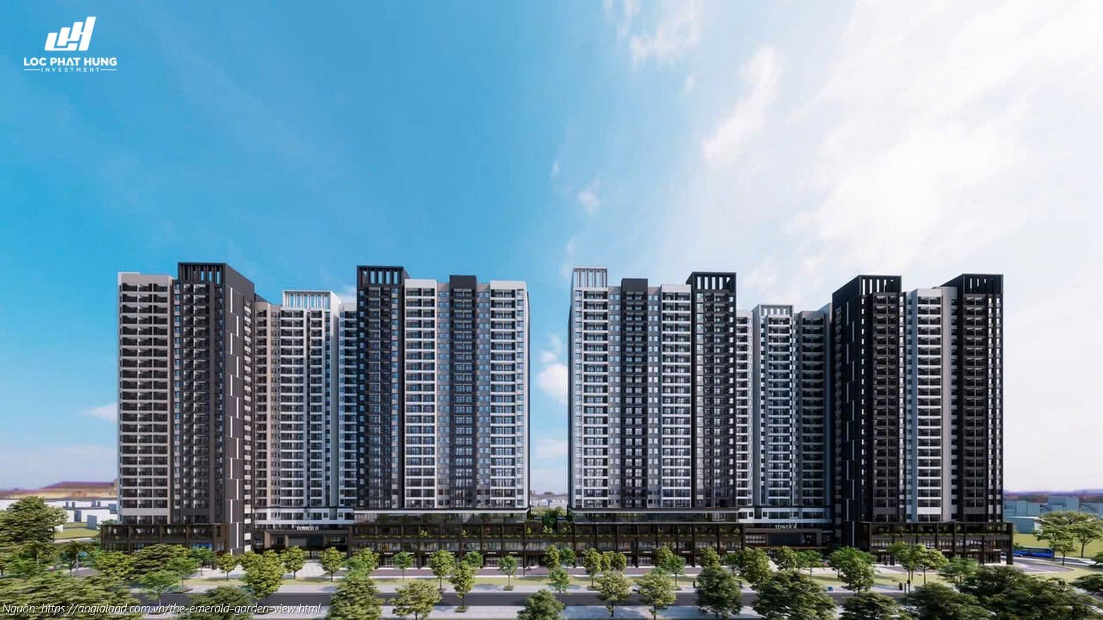 Phối cảnh tổng thể dự án căn hộ chung cư The Emerald Garden View, TP.HCM