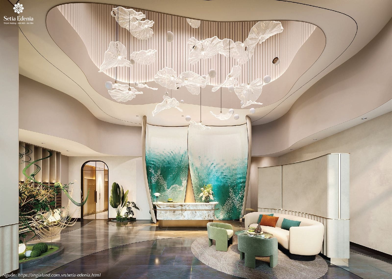 Sảnh lễ tân (Reception) - Tiện ích sang trọng tại dự án Setia Edenia Lái Thiêu