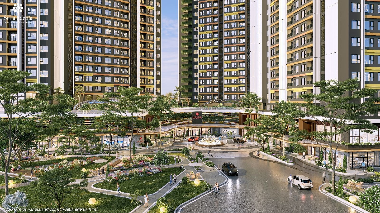 Shophouse khối đế thương mại - Tiện ích tầng trệt tại dự án Setia Edenia Lái Thiêu