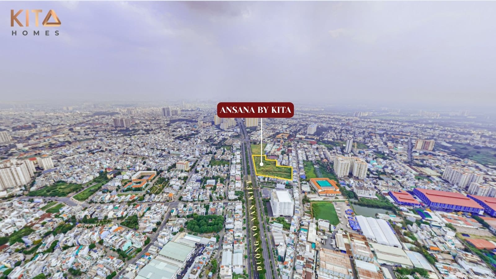 Bản đồ vị trí chiến lược và liên kết vùng đắt giá của căn hộ Ansana by Kita Võ Văn Kiệt