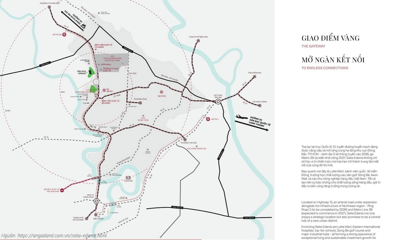Sơ đồ Vị Trí Dự án Căn Hộ Chung Cư Setia Edenia Lái Thiêu